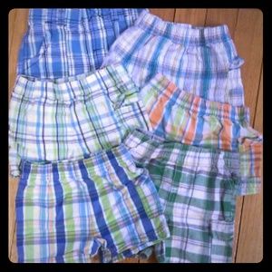 6-pair bundle of infants' plaid shorts!