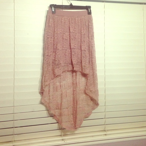Lavender Lace High Low Skirt