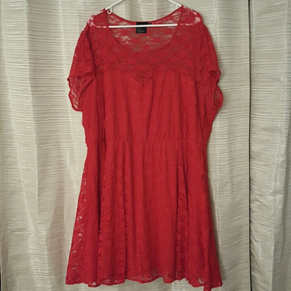 ASOS Red Lace Dress