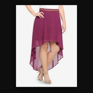 Purple torrid high low skirt