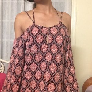 Off the shoulder patterned gypsy dress