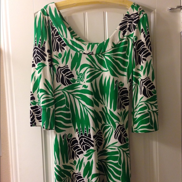 DVF Vintage Reissue Print Boatneck Tunic Dress Sz2