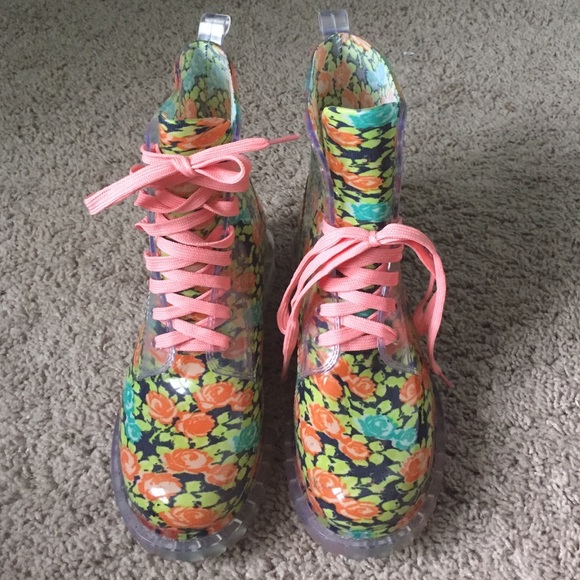 Floral Rain Boots
