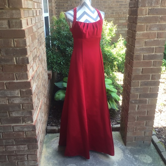 Like New Red Sequined Formal Dress Size 8