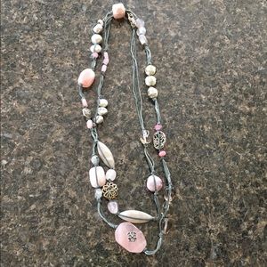 Rose Quartz doubled necklace