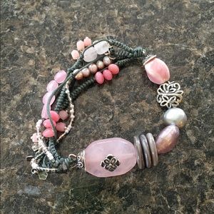 Pink stretch bracelet