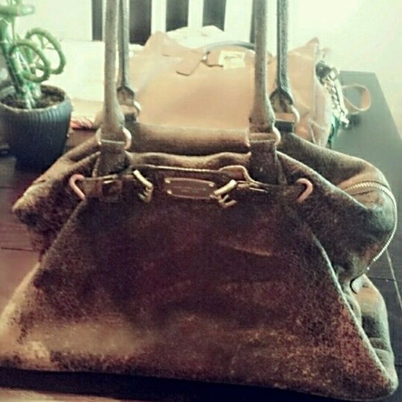 Distressed authentic Michael kors weekender bag