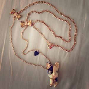 Betsy Johnson French Bulldog Necklace
