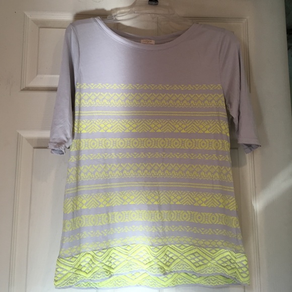 J. Crew Factory Printed Embroidered Tee - Picture 2 of 4