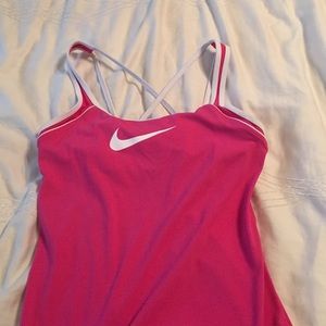 Pink Nike DRI fit sports top