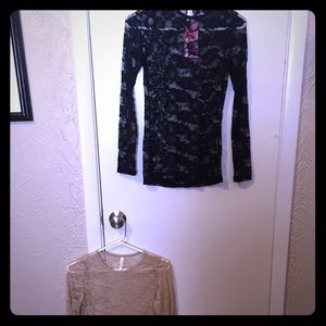 2 Lace Tops for the Price of 1: Black & Beige