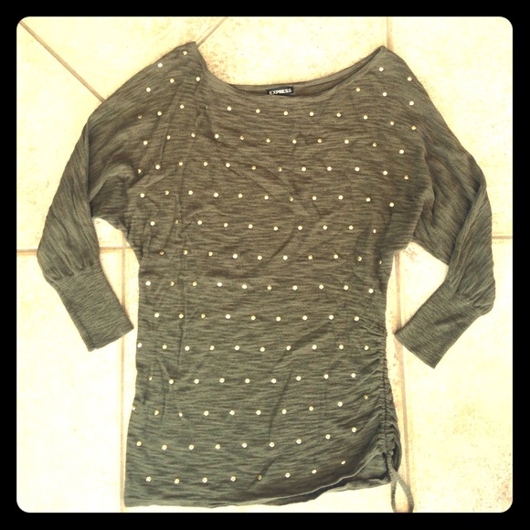 NBW Express Studded Scrunch Knit Top