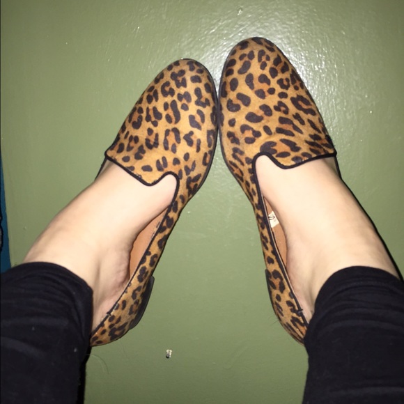 Cheetah print loafers