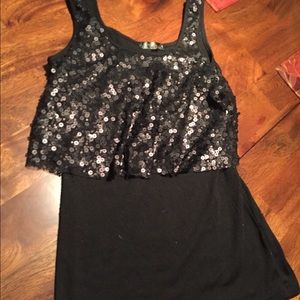 Black Sparkle tank top