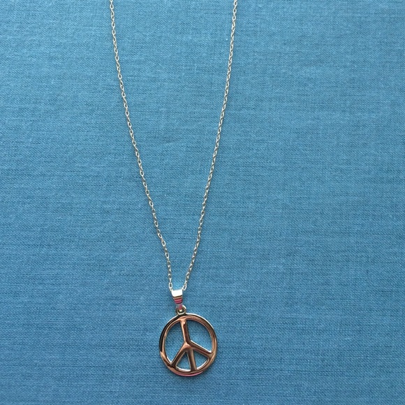 Silver Peace Necklace - Picture 1 of 4
