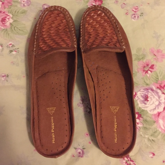 Leather Hush Puppies mules