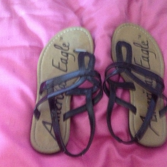 American Eagle Black Sandals Size 6