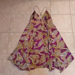 Beautiful 100% silk spaghetti strap dress