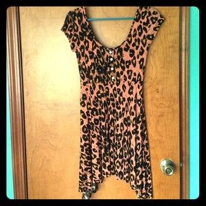 Cheetah Print Asymmetrical Dress