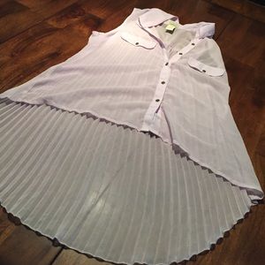 Lavender high low tank top