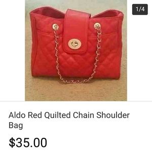 ALDO Red Quilted Bag