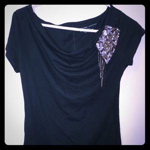 Forest Green Top with Broach from NY&C