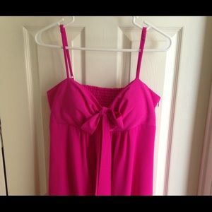 Hot Pink Polyester Sundress