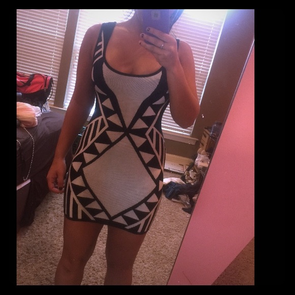 Black and white designed dress!