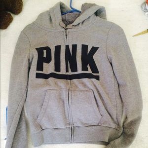 Grey vs pink sweater