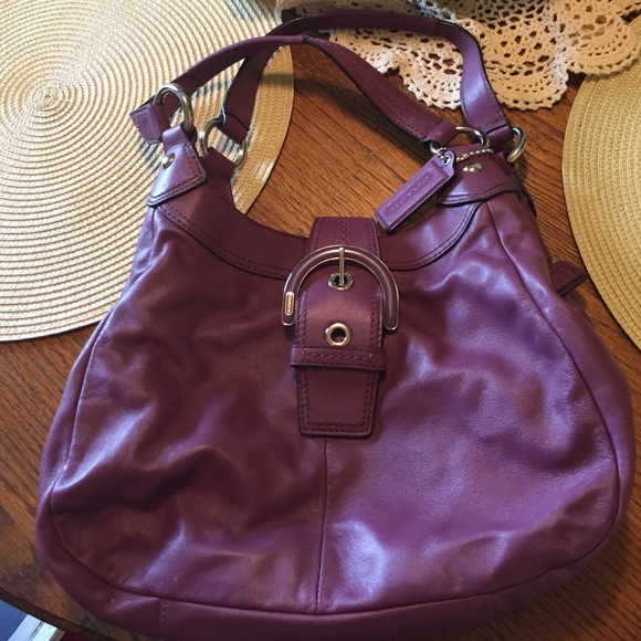 Leather Coach shoulder bag