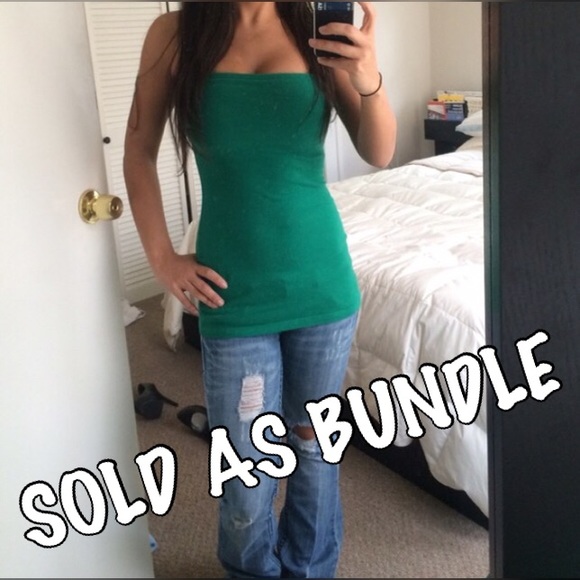 🔵4 for $20🔵 Green Tube Top