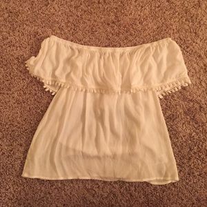 White off the shoulder top