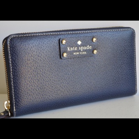 kate spade Clutches & Wallets - Kate spade Wellesley zip around wallet in navy