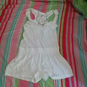 All white Romper