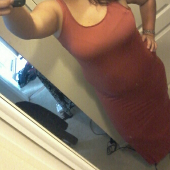 Rust - Burnt Orange Solid Maxi Dress