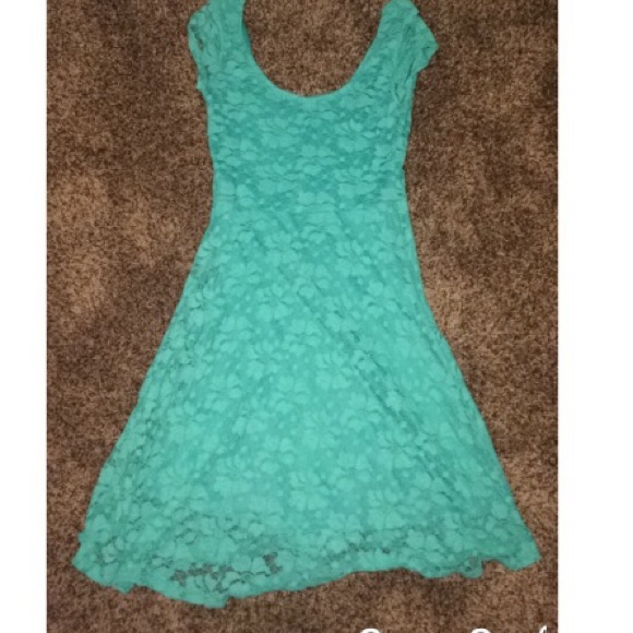 Blue lace dress