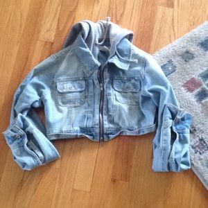 Cropped jean jacket