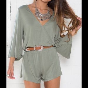 Cross it playsuit in khaki