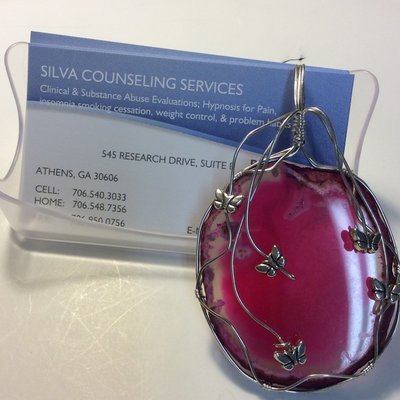 Red agate druzy slice pendant