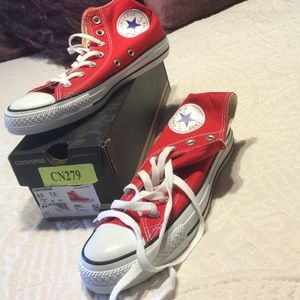Red High Top Converse