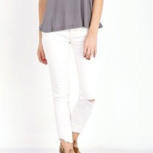 NWT Free People Mid Rise Cropped Jeans