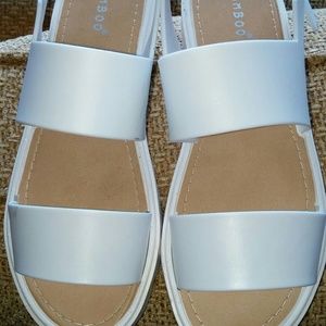 White Flatform Sandals