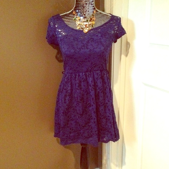Royal Blue Lace Dress