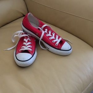 Red low top Converse