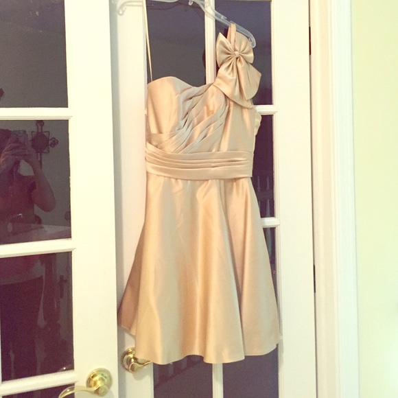 Gold bridesmaid dress (short)
