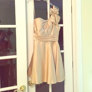 Gold bridesmaid dress (short)