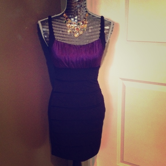 Purple and Black Dress