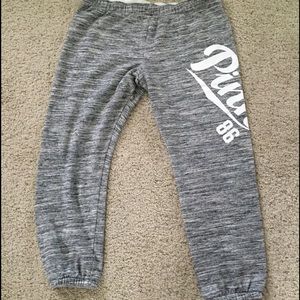 Victoria Secret PINK sweat pant gray marl large