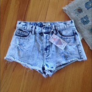 High wasted jean shorts