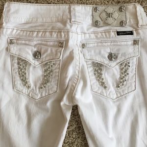 White Miss Me skinnys